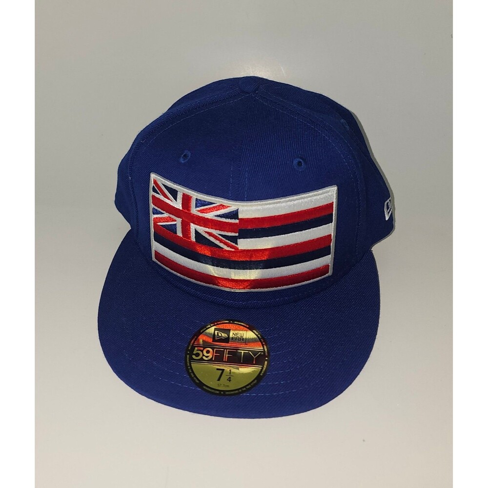 Fitted Hawaii Slapswind Hawaiian Flag New Era 59Fifty Hat Sz 7 1/4 Cap Aloha